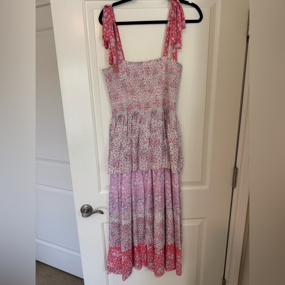 LoveShackFancy Caressa Tiered Ruffle Maxi Dress